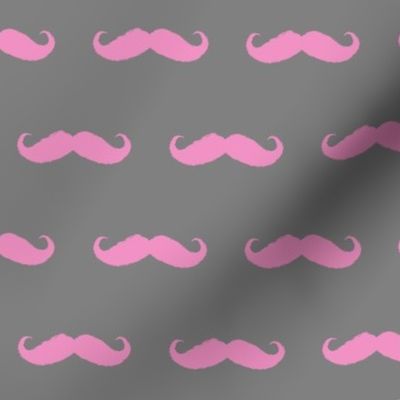 mustaches ikat edges in pink