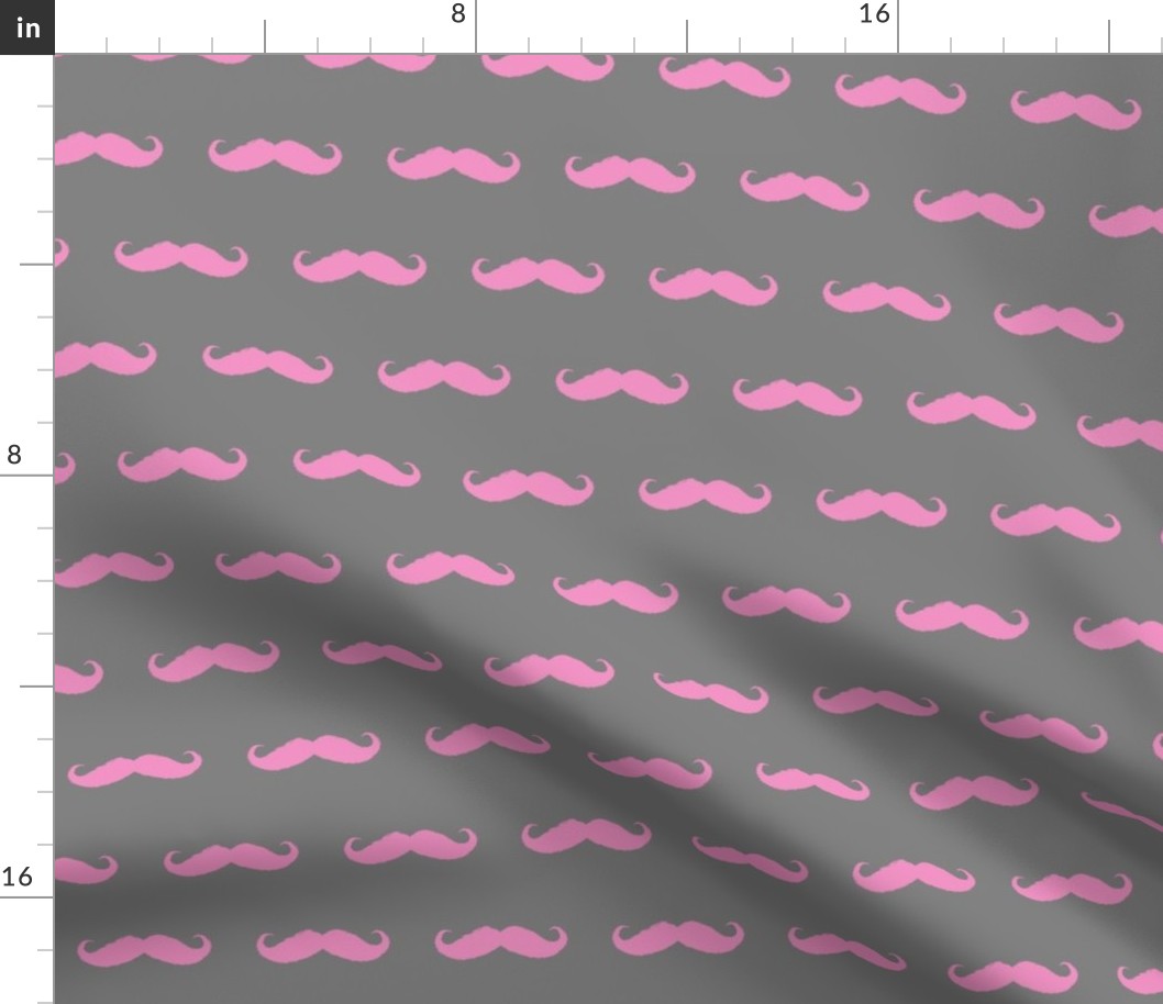 mustaches ikat edges in pink