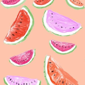 Watercolor Watermelon // Peachy