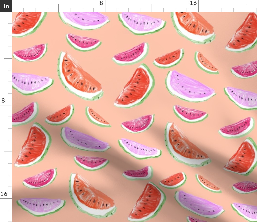 Watercolor Watermelon // Peachy