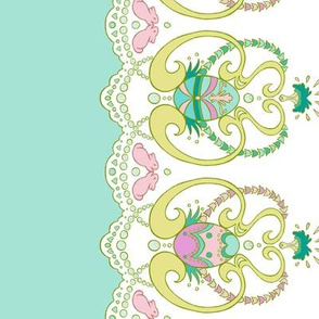 Rococo Painted Egg Border
