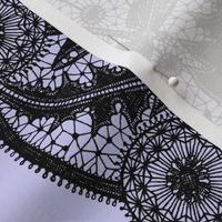 Dragonfly Lace ~ Border Print ~ Periwinkle & Black 