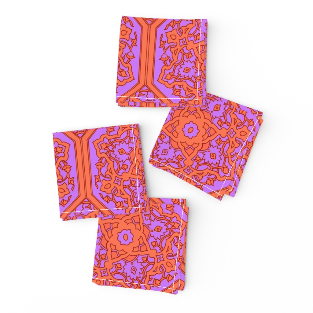 Persian Tile ~ Errant Lavender and Bonaventure Orange 