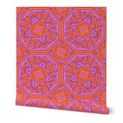 Persian Tile ~ Errant Lavender and Bonaventure Orange 