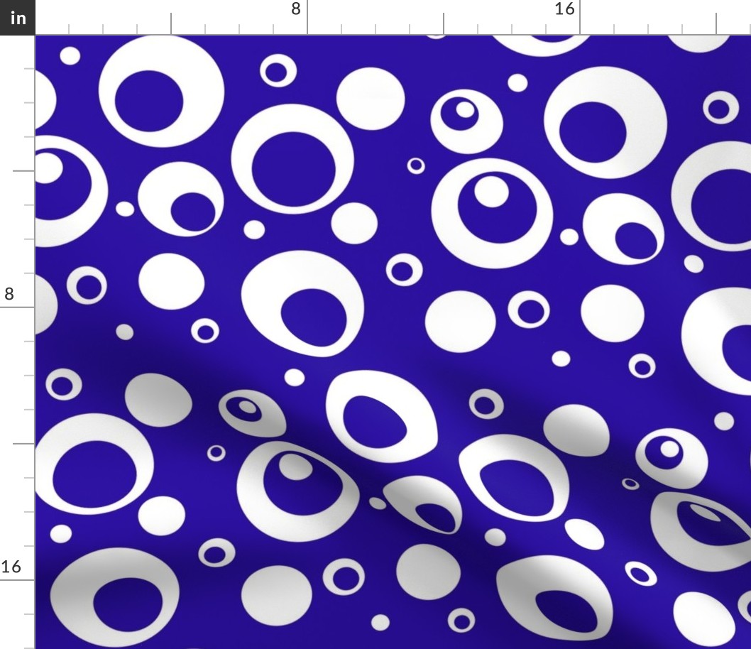 Circles and Dots Electric Blue Medium