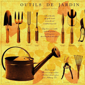 Outils de jardin: orange