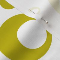 Circles and Dots White with Citron