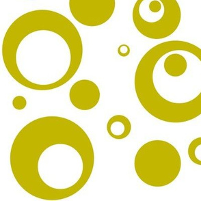Circles and Dots White with Citron