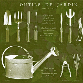 Outils de jardin: Olive, darker