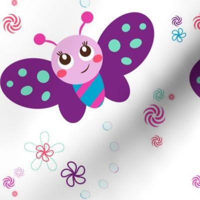 Baby Butterfly Garden! - Baby Butterfly Purple - Â© PinkSodaPop 4ComputerHeaven.com