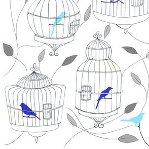 Blue Birds and Cages