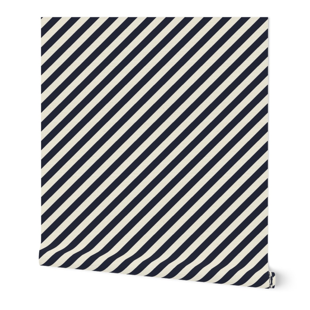 Diagonal Stripes - navy