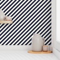 Diagonal Stripes - navy