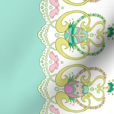 Rococo Painted Egg Double Border