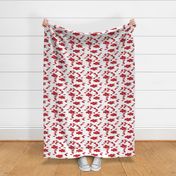 forest bear fabric // red nursery baby fabric