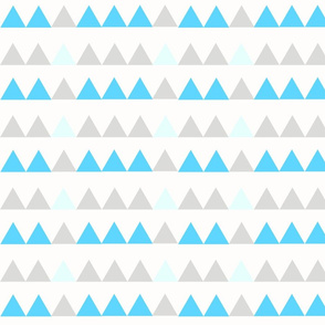 Aqua Triangles - Aqua, mint, grey