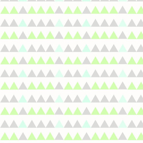 Green Triangles - Green, Mint, Grey 