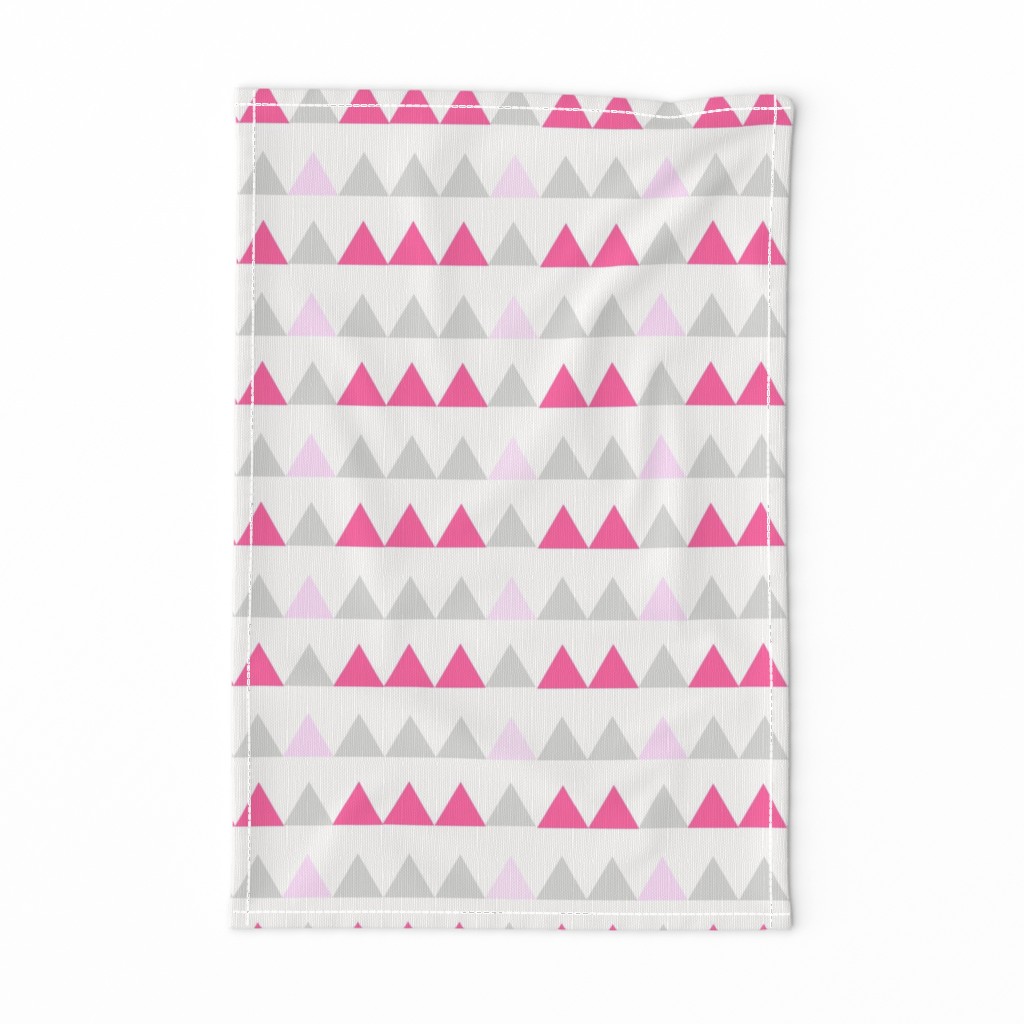 Pink and light pink triangles