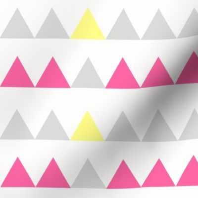 Pink, Yellow, Grey Triangles