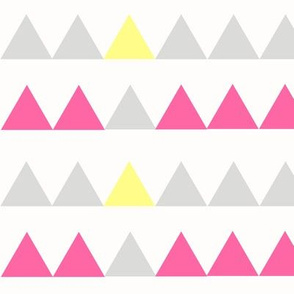 Pink, Yellow, Grey Triangles