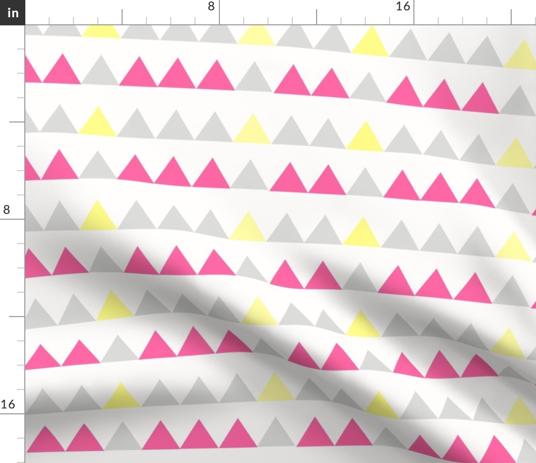 Pink, Yellow, Grey Triangles