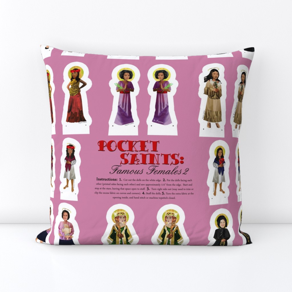  Pocket Saints Plushies : Famous Females PART TWO 27 x 18 inches