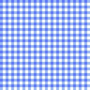 chicory blue and white gingham, 1/4" squares 
