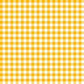 saffron and white gingham, 1/4" squares 