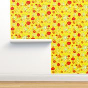 Vintage Rose Print // Yellow