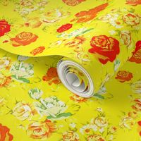 Vintage Rose Print // Yellow