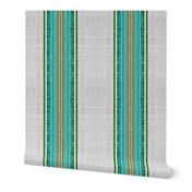 Beach faux linen stripe