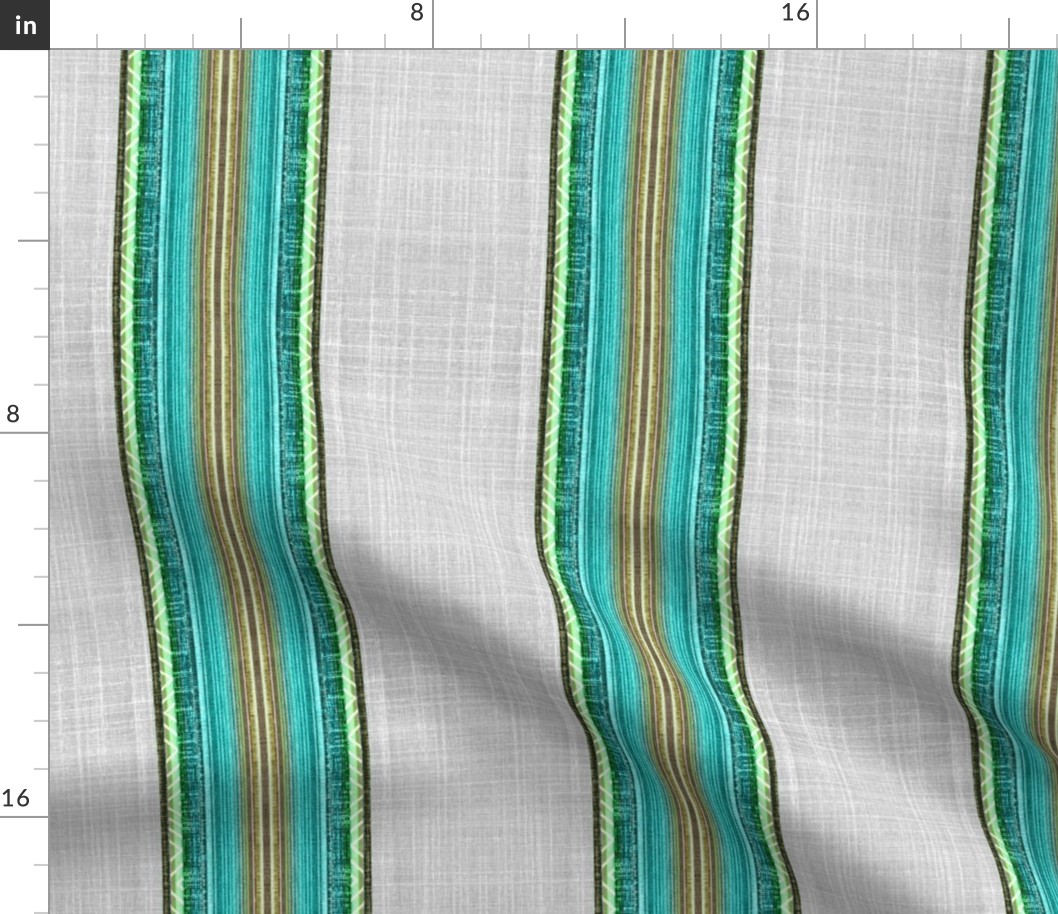 Beach faux linen stripe