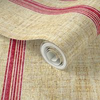 Faux Linen Vintage Grain Sack French Ticking Stripe