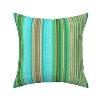 Cabana Beach Stripe in blue green and taupe