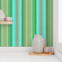 Cabana Beach Stripe in blue green and taupe