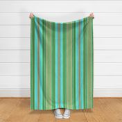 Cabana Beach Stripe in blue green and taupe