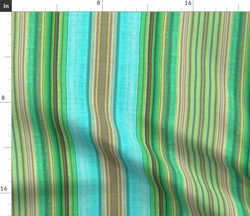 Cabana Beach Stripe in blue green and taupe