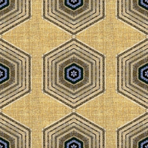 Hexagon Echo in Linen