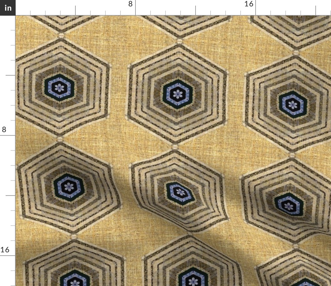 Hexagon Echo in Linen