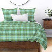 Beach House plaid in blue and green 