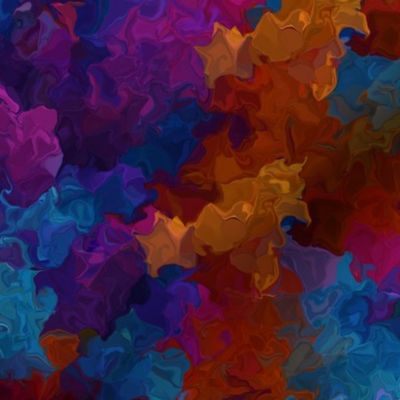 Rainbow Explosion Fractal Waves