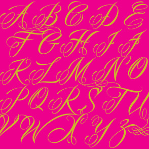 Fuschia Script Alphabet