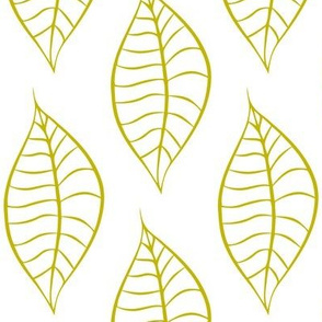 Geometric Citron Chartreuse Leaves 