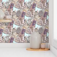 Cats and Kittens fabric mural