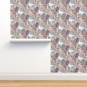 Cats and Kittens fabric mural