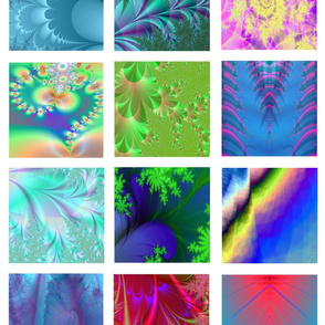 fractal quilt swatches - 12 designs