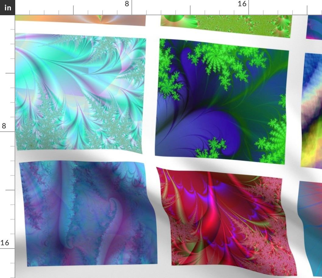 fractal quilt swatches - 12 designs