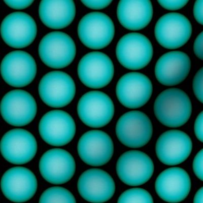 Teal Orbs On Black