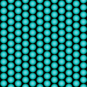 Teal Orbs On Black