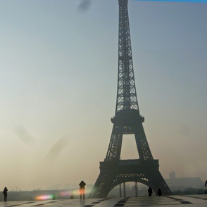 Eiffel Tower in a Morning Haze